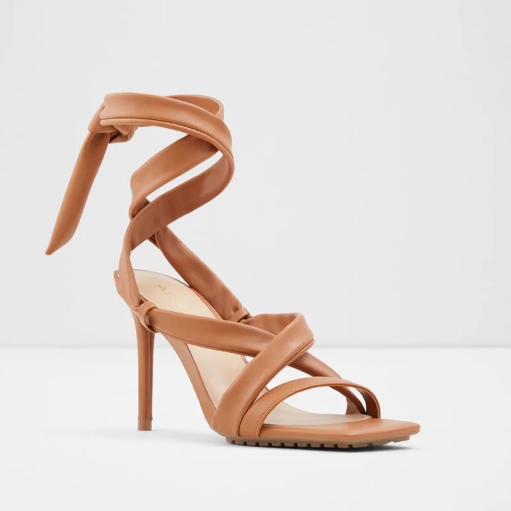 Aldo Shoes | Bnib Aldo Kiliwen Strappy Heel - 7 Cognac Brown/Tan | Size: 7 |